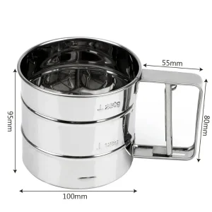 2pcs Sugar Flour Mesh Sifter Cup