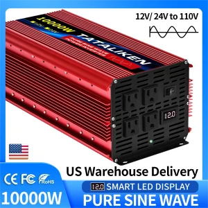 Power Inverter 10000W DC 12V to AC 110V