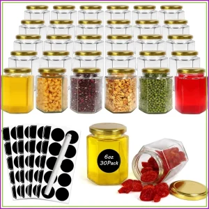 30 Pack 6oz Glass Jars with Lids