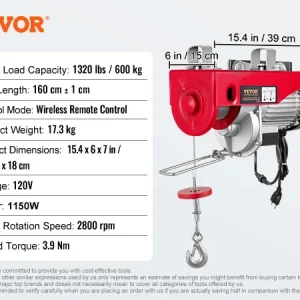 Electric Hoist with Wired/Wireless Remote