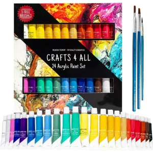 24 Tubes for Canvas Wood Ceramics Rock Easter Eggs