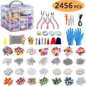 2456-Piece Bead Jewelry Making Kit