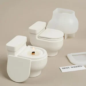 Silicone Resin Casting Molds for Candle Holder and Storage - Toilet Shape